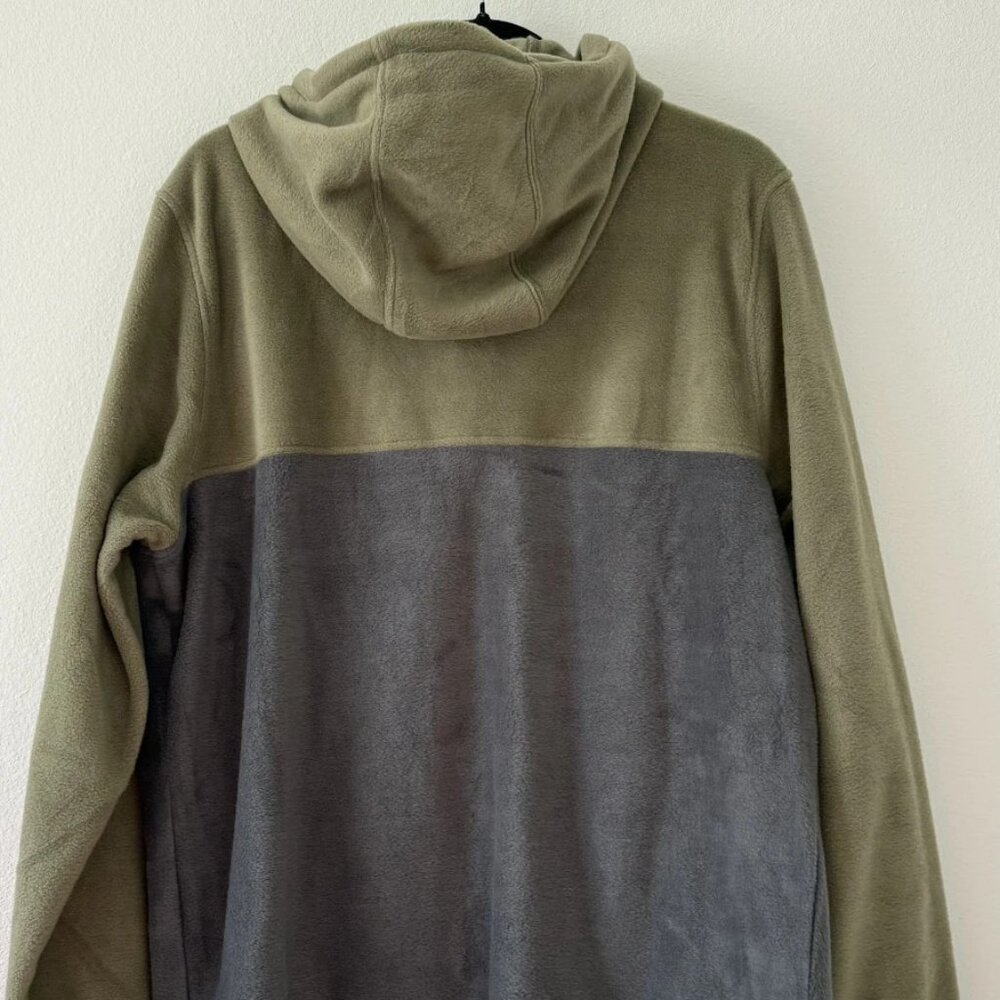O'Neill Vantage SuperFleece 1/4 Zip Pullover Hoodie Green Gray Men's Medium M NW - Picture 2 of 13